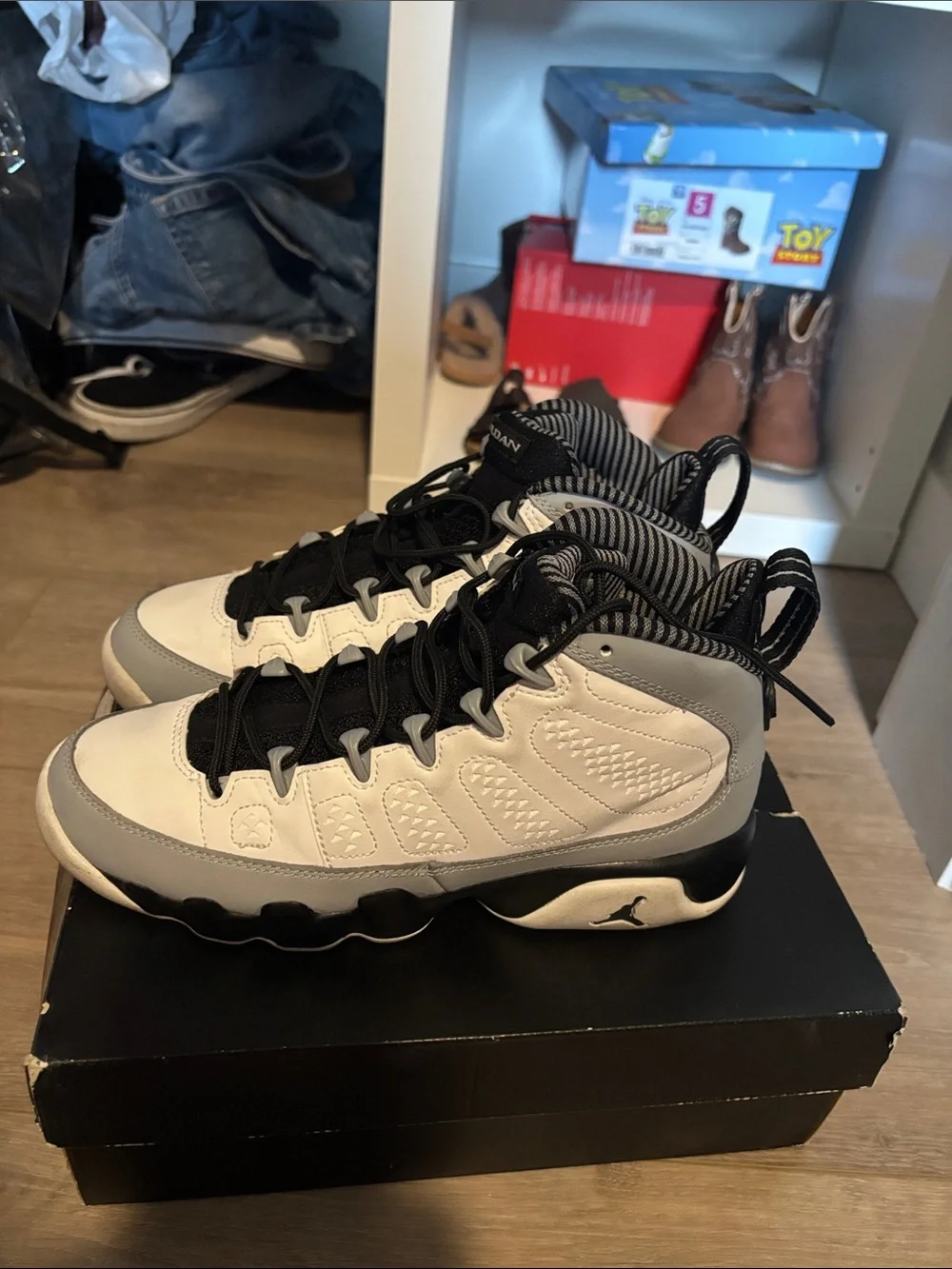 Jordan Kids' Black, White & Gray Retro Sneakers